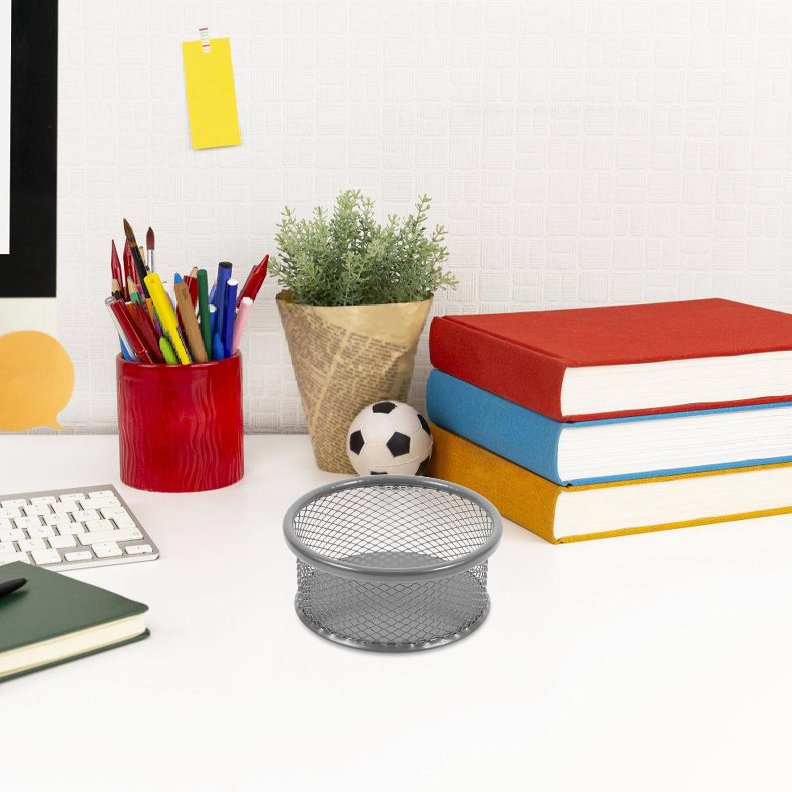 Paper Basket Mesh - 4Pcs Metal Paper Clip Holder Desktop
