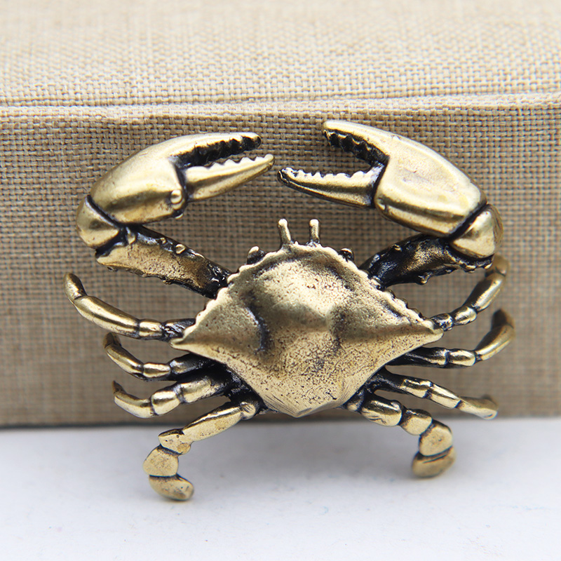 Office Furniture Solutions - Brass Crab Small Statue Desktop Ornament