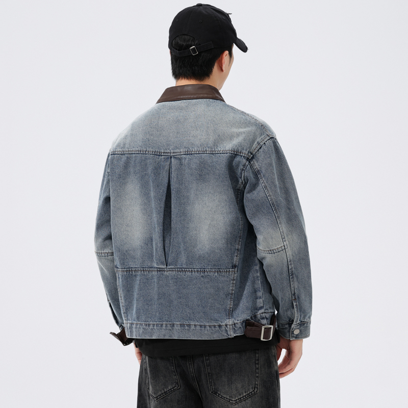 Stand Leather Collar Denim Jac - огляд і ціна Coat Rack Standing