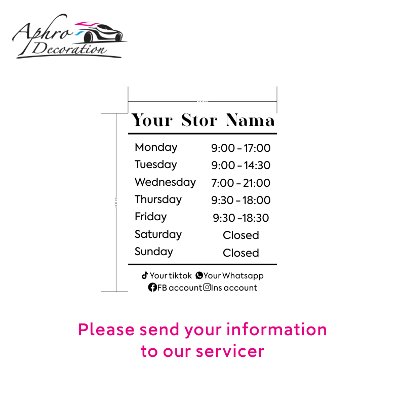 Opening Hours With Custom Busi - огляд і ціна Office Furniture Logo
