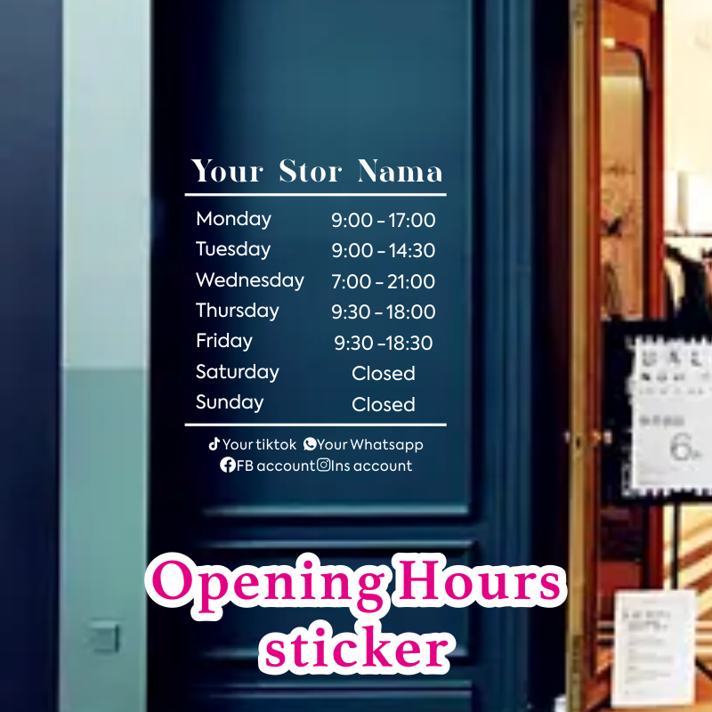 Opening Hours With Custom Busi - огляд і ціна Office Furniture Logo