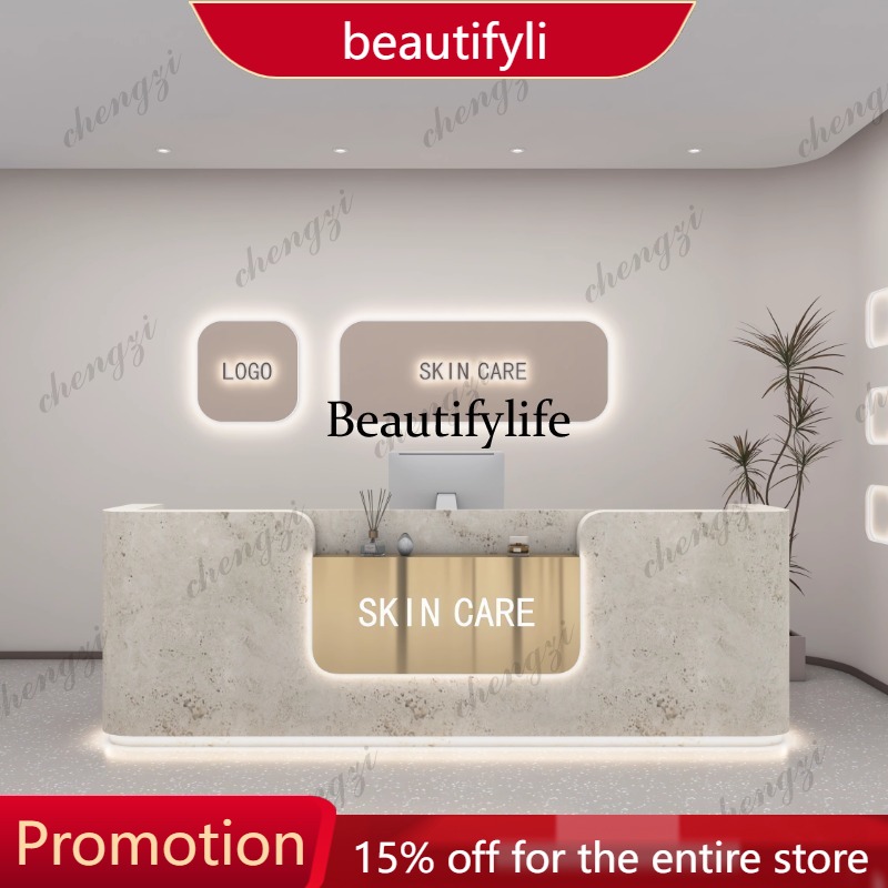01A Logo Beauty Reception Desk - огляд і ціна Office Furniture Logo