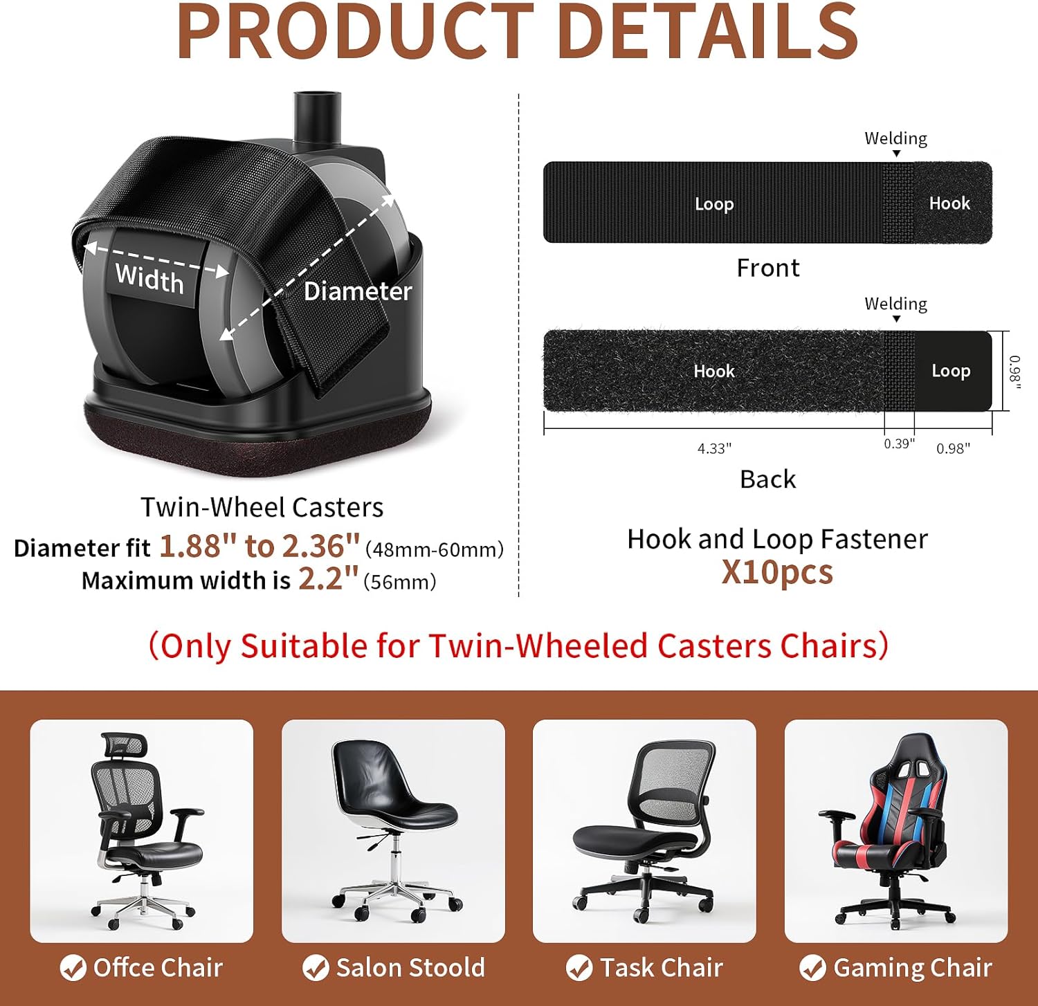 5PCS Chair Leg Protectors Offi - огляд і ціна Office Furniture Heaven