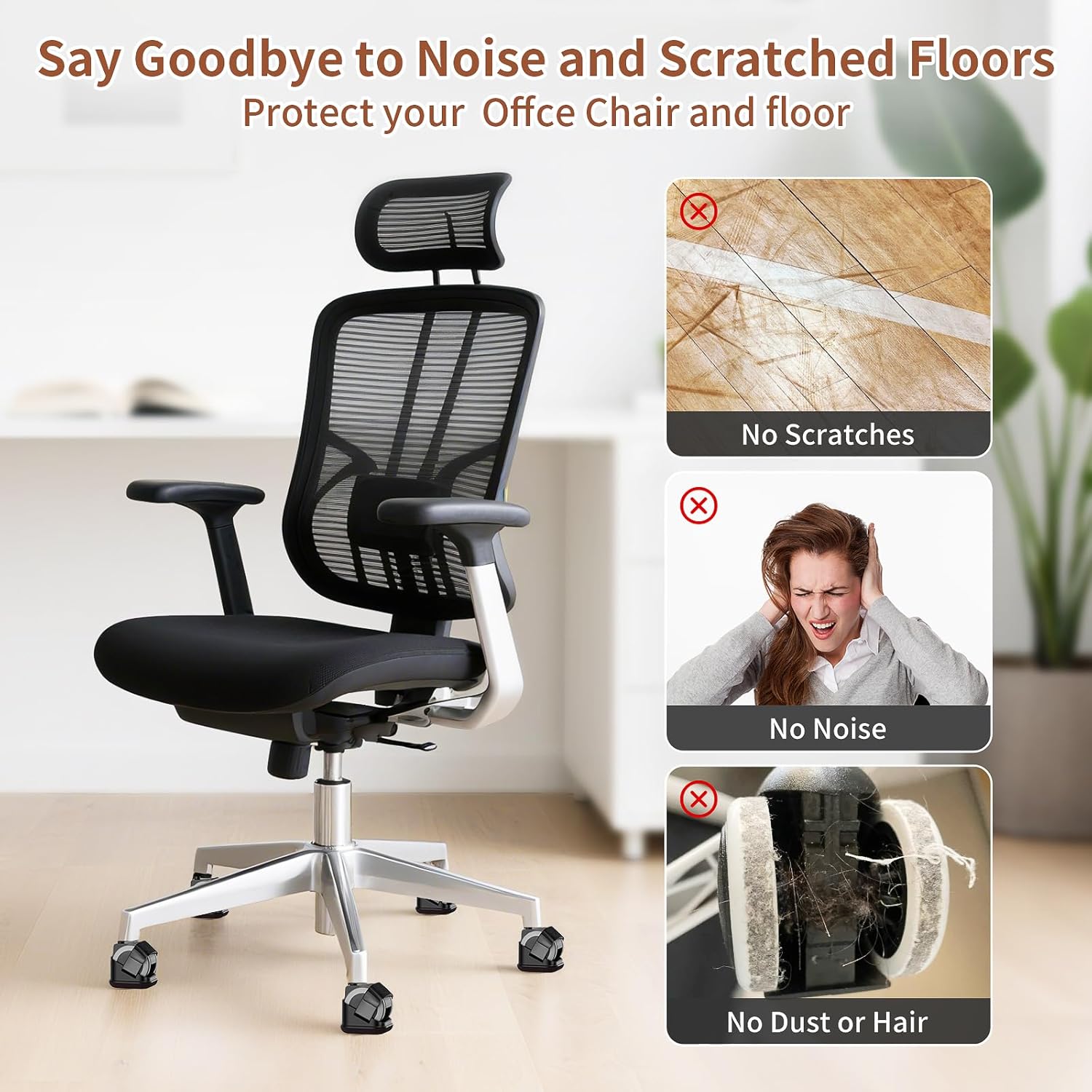 5PCS Chair Leg Protectors Offi - огляд і ціна Office Furniture Heaven