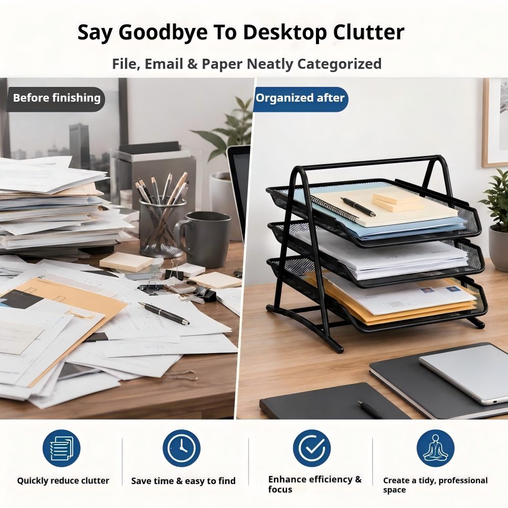 Desktop Iron Mesh File Organiz - огляд і ціна Paper Basket Mesh