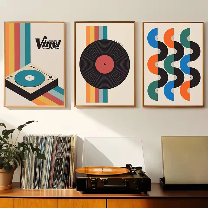 Mid Century Vinyl Record Canva - огляд і ціна Office Furniture Used