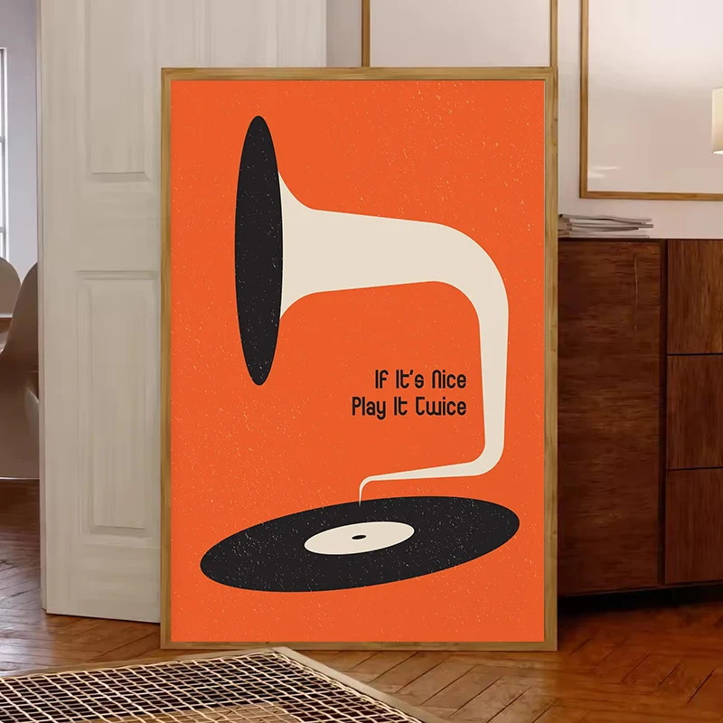 Mid Century Vinyl Record Canva - огляд і ціна Office Furniture Used