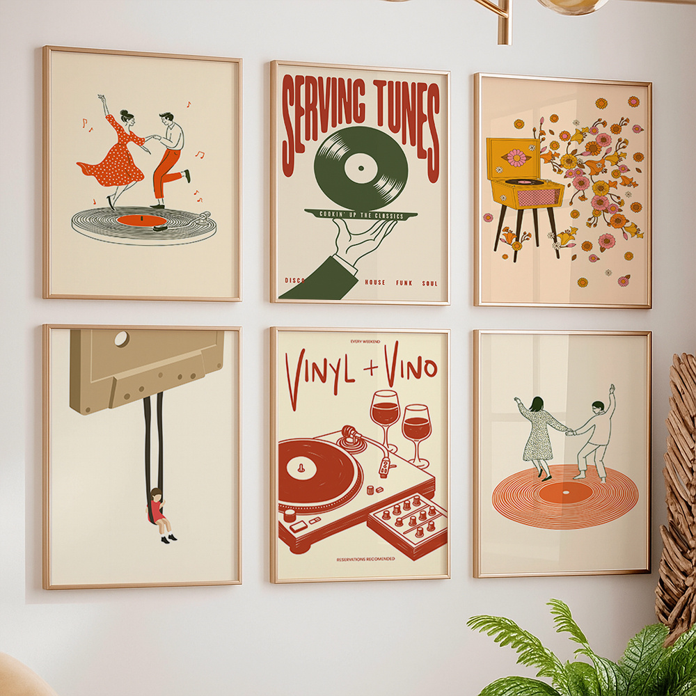 1pc Vintage Music Canvas Poste - огляд і ціна Office Furniture Used