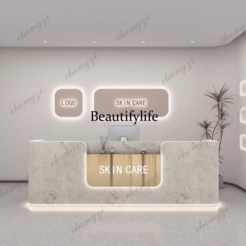 A68 Logo Beauty Reception Desk - огляд і ціна Office Furniture Logo