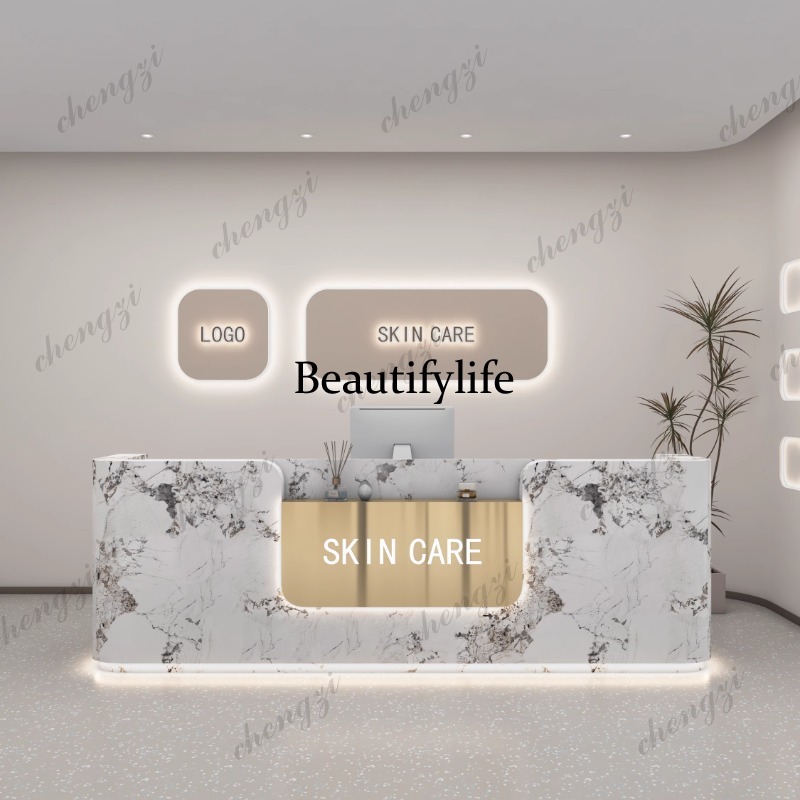 A68 Logo Beauty Reception Desk - огляд і ціна Office Furniture Logo