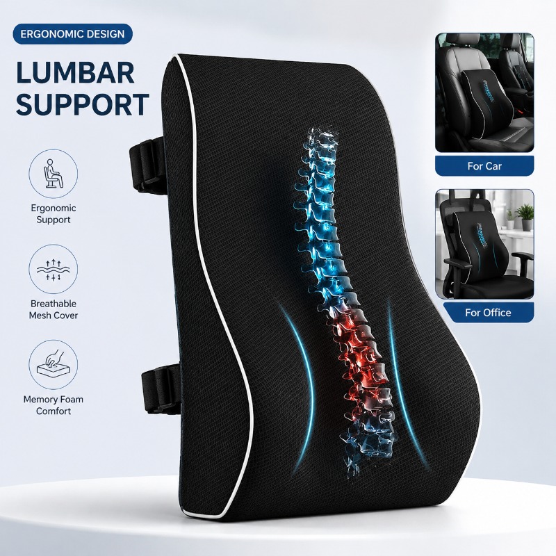 Memory Foam Lumbar Support Cus - огляд і ціна Office Furniture Heaven