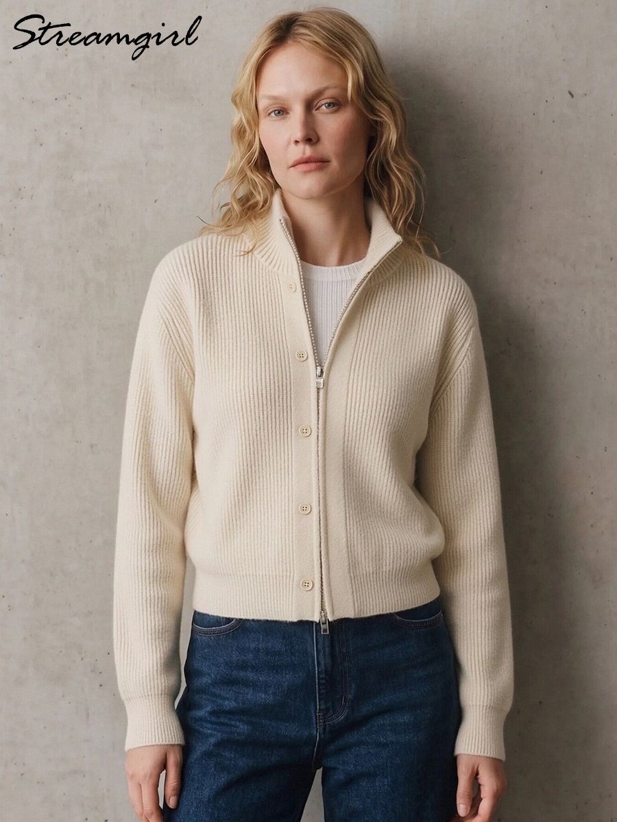 Women Turtleneck Knit Cardigan - огляд і ціна Coat Rack Standing