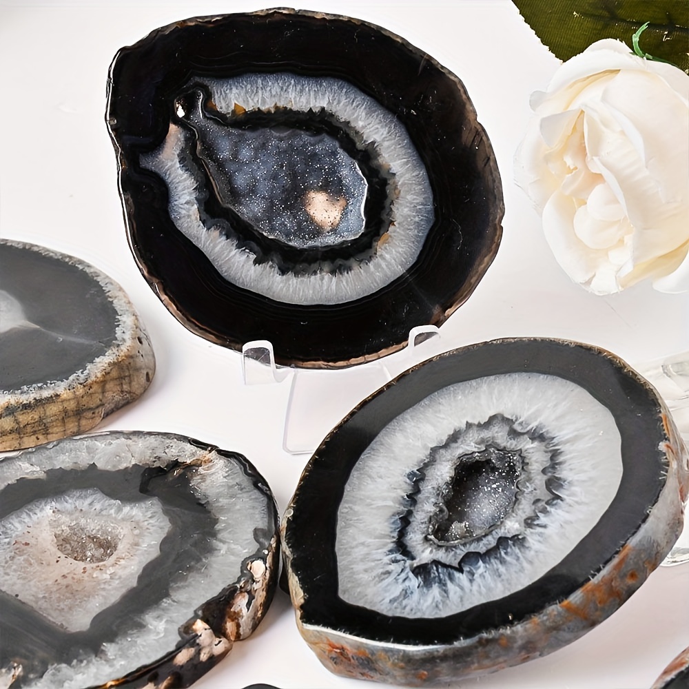 1pc Natural Black Agate Geode  - огляд і ціна Office Furniture In China