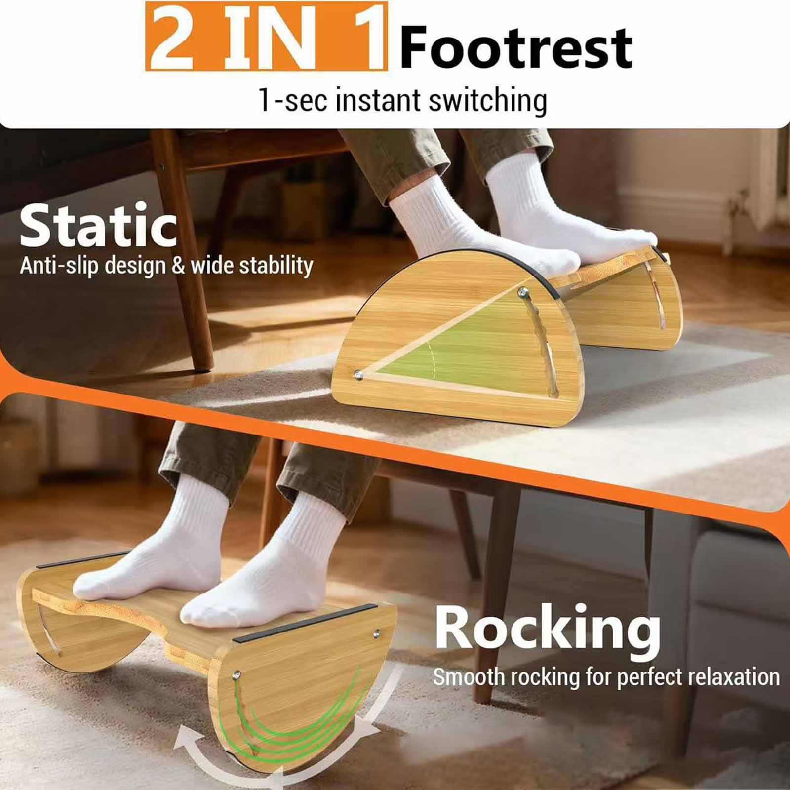 Adjustable Office Bamboo Footr - огляд і ціна Office Furniture In China