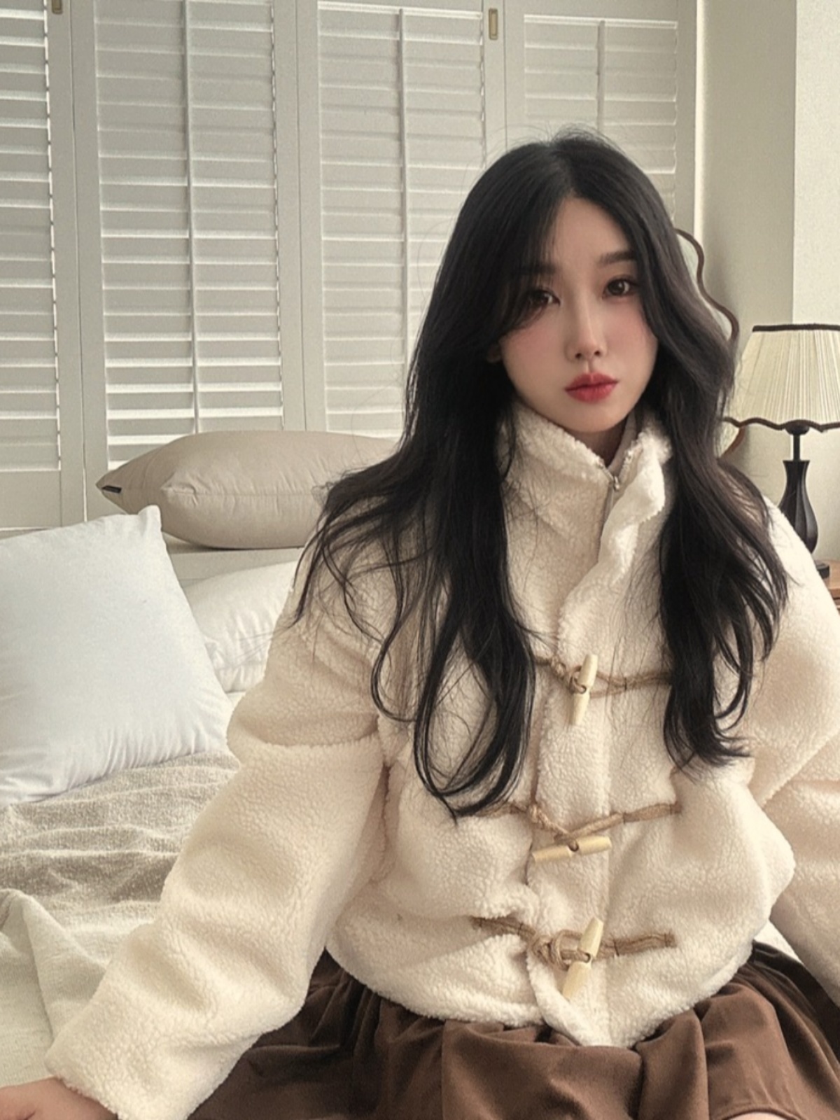 Lamb Fur Collar Cotton Warmth  - огляд і ціна Coat Rack Standing