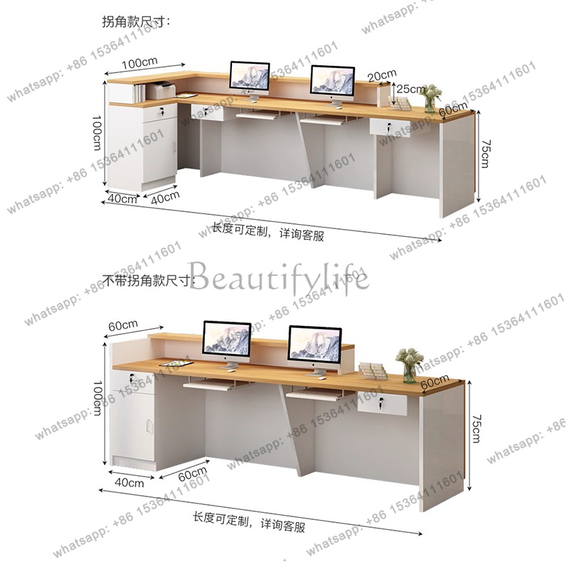 Luxury Simple Reception Desk L - огляд і ціна Office Furniture Logo