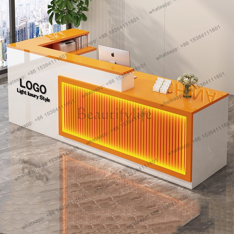 Luxury Simple Reception Desk L - огляд і ціна Office Furniture Logo